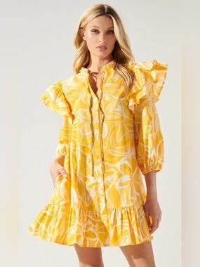 Sugarlips Dayglow Tropics Sammy Ruffle Drop Waist Dress